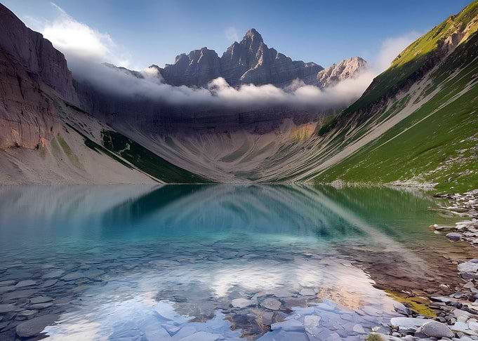 Mountain Lake Reflection Nature