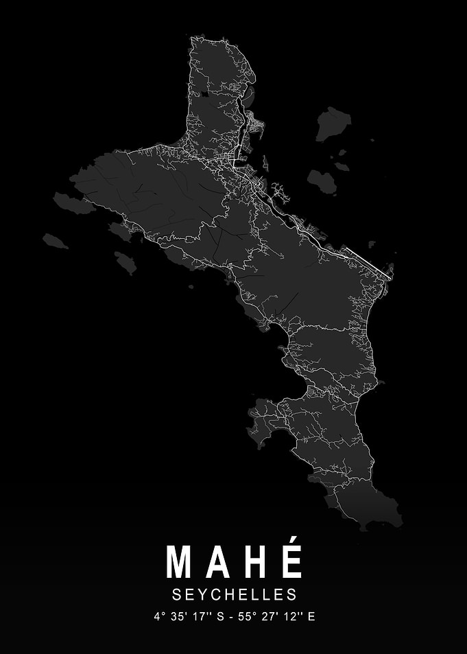 Mahé Dark Island Map