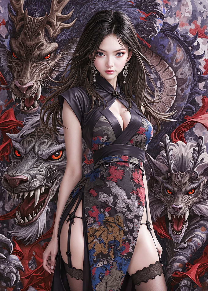 Fantasy Dragon Anime Girl