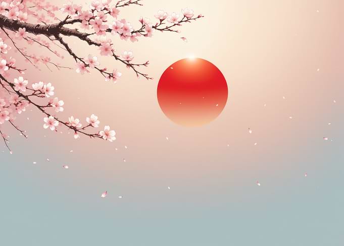 Cherry Blossom Sunset from Japan