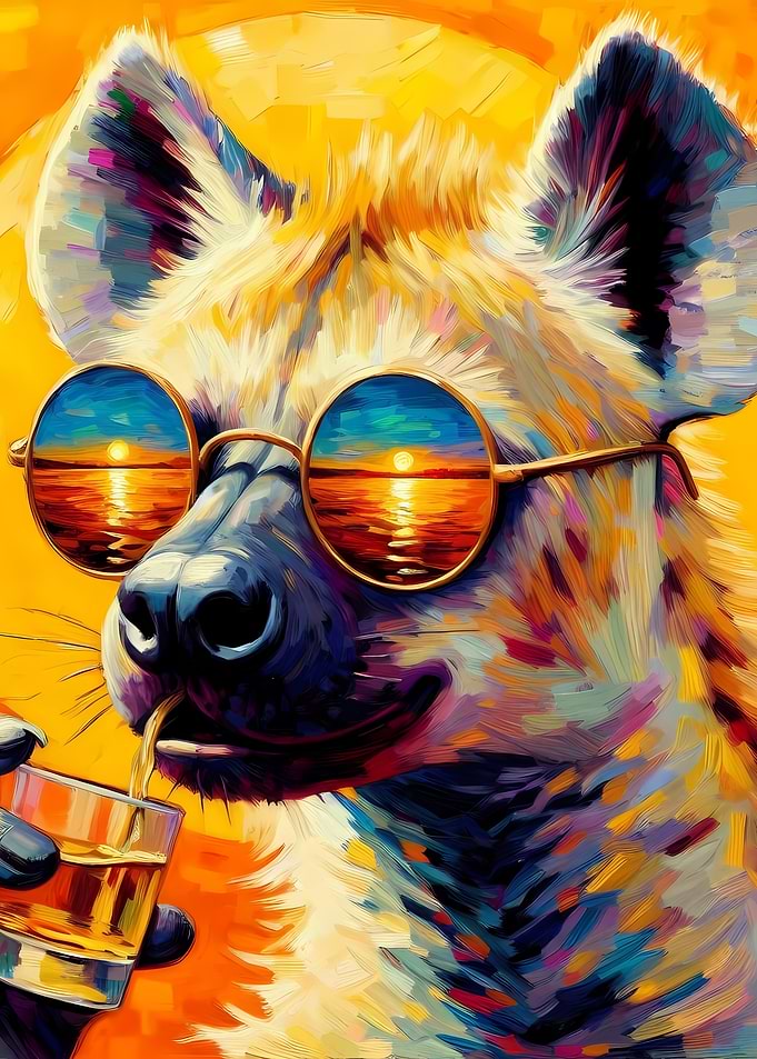 Hyena with Sunglasses
