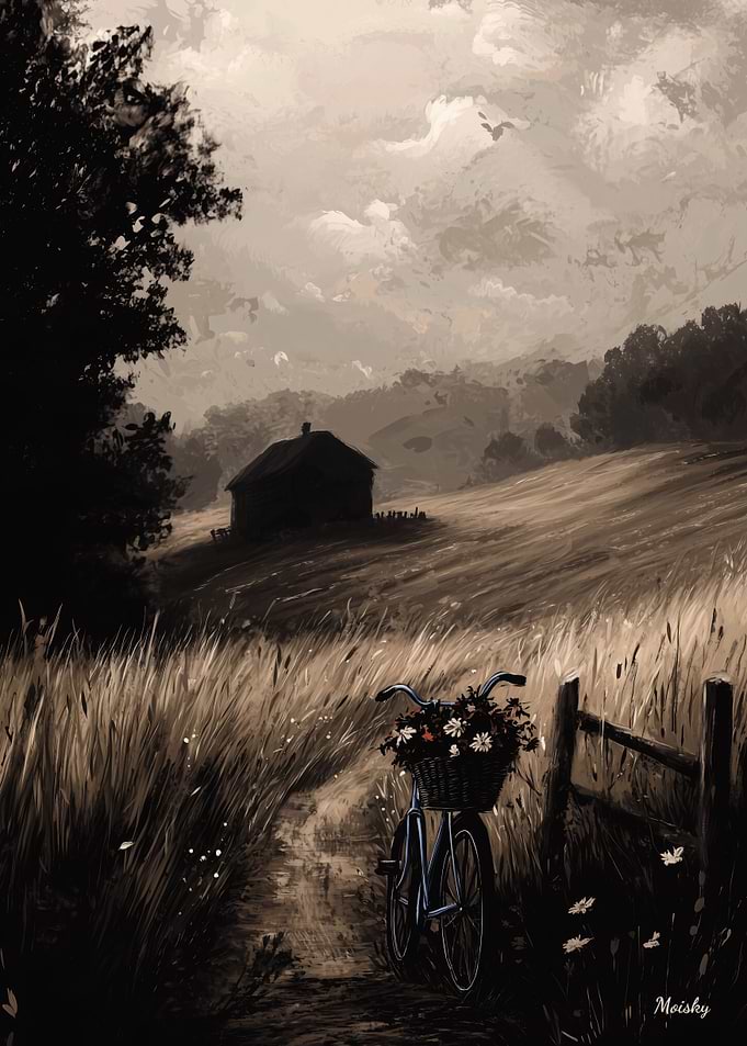 Vintage Countryside Escape – Serene Rural Landscape