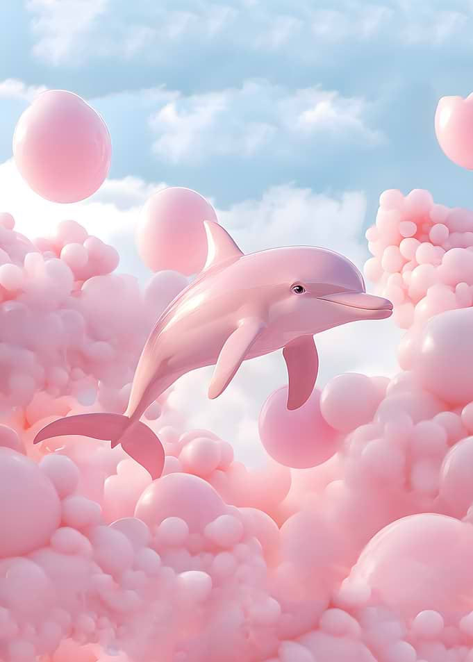 Cute Pink Dolphin