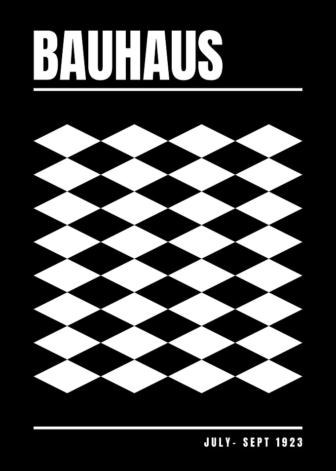 Bauhaus Geometric Poster