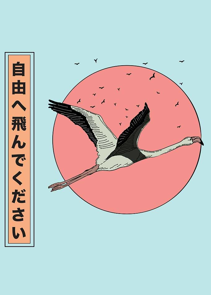 Crane in Flight