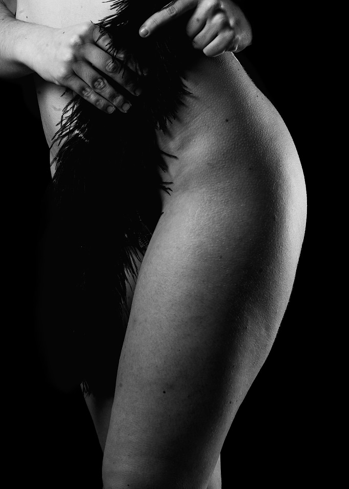 Black and White Feather Portrait