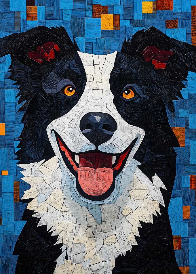 Mosaic Border Collie
