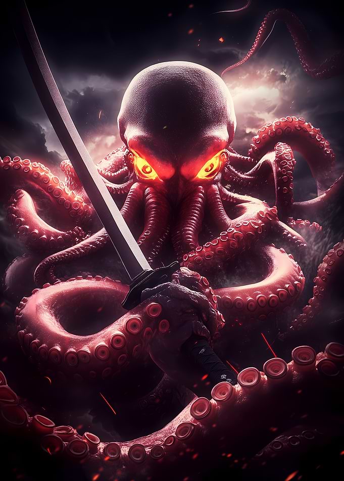 Octopus Samurai Animal