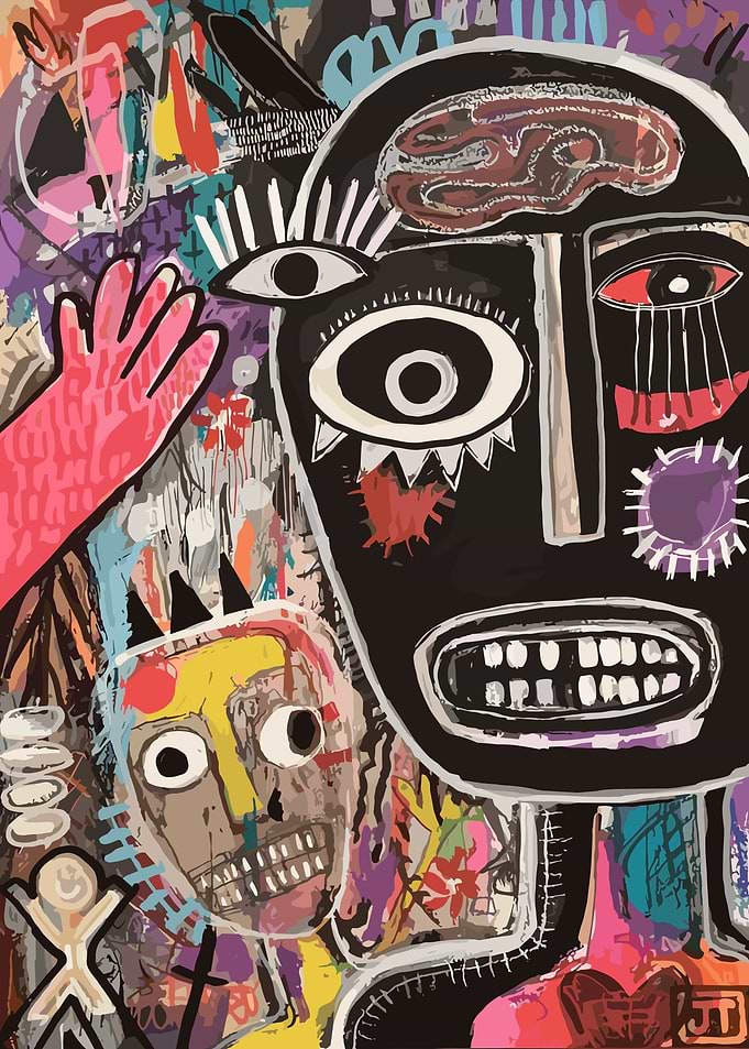 Abstract Faces Art