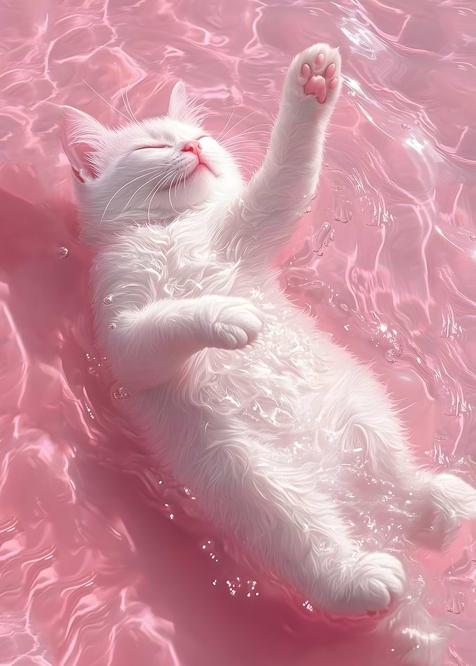 Cute Cat Pink