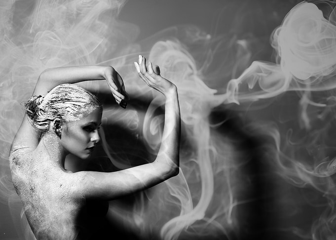 Woman in Smoke