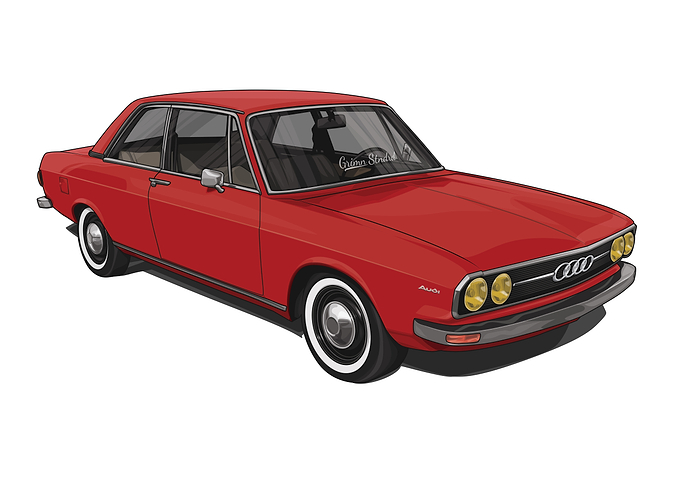 Audi 100 C1 1973 Red