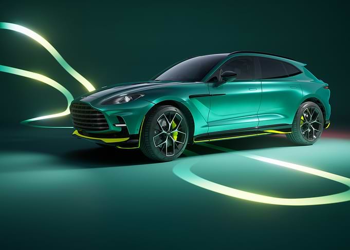 Green Aston Martin SUV