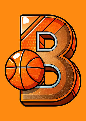 Basketball Letter B