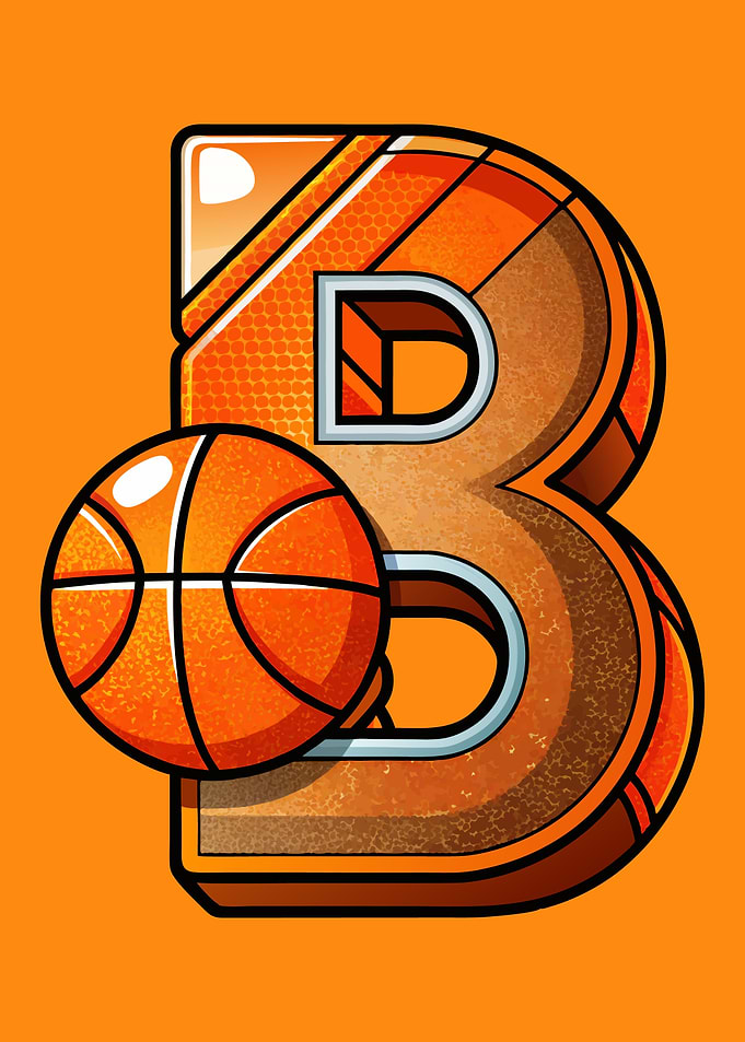 Basketball Letter B