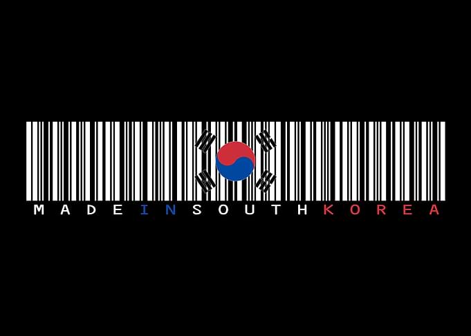 South Korea Barcode Flag