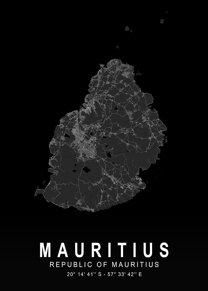 Mauritius Dark Island Map