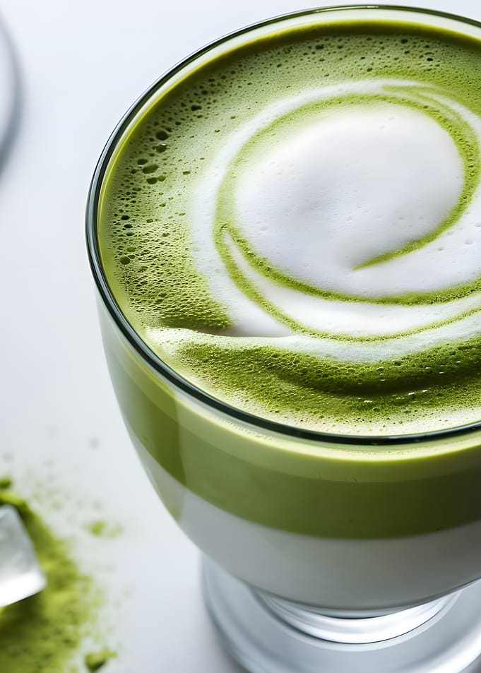 Matcha Latte with Latte Art