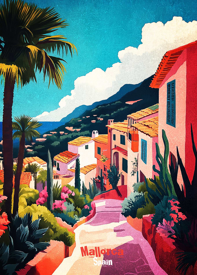Mallorca Spain Art Poster