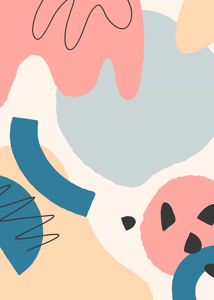 Abstract Art Print with Shapes