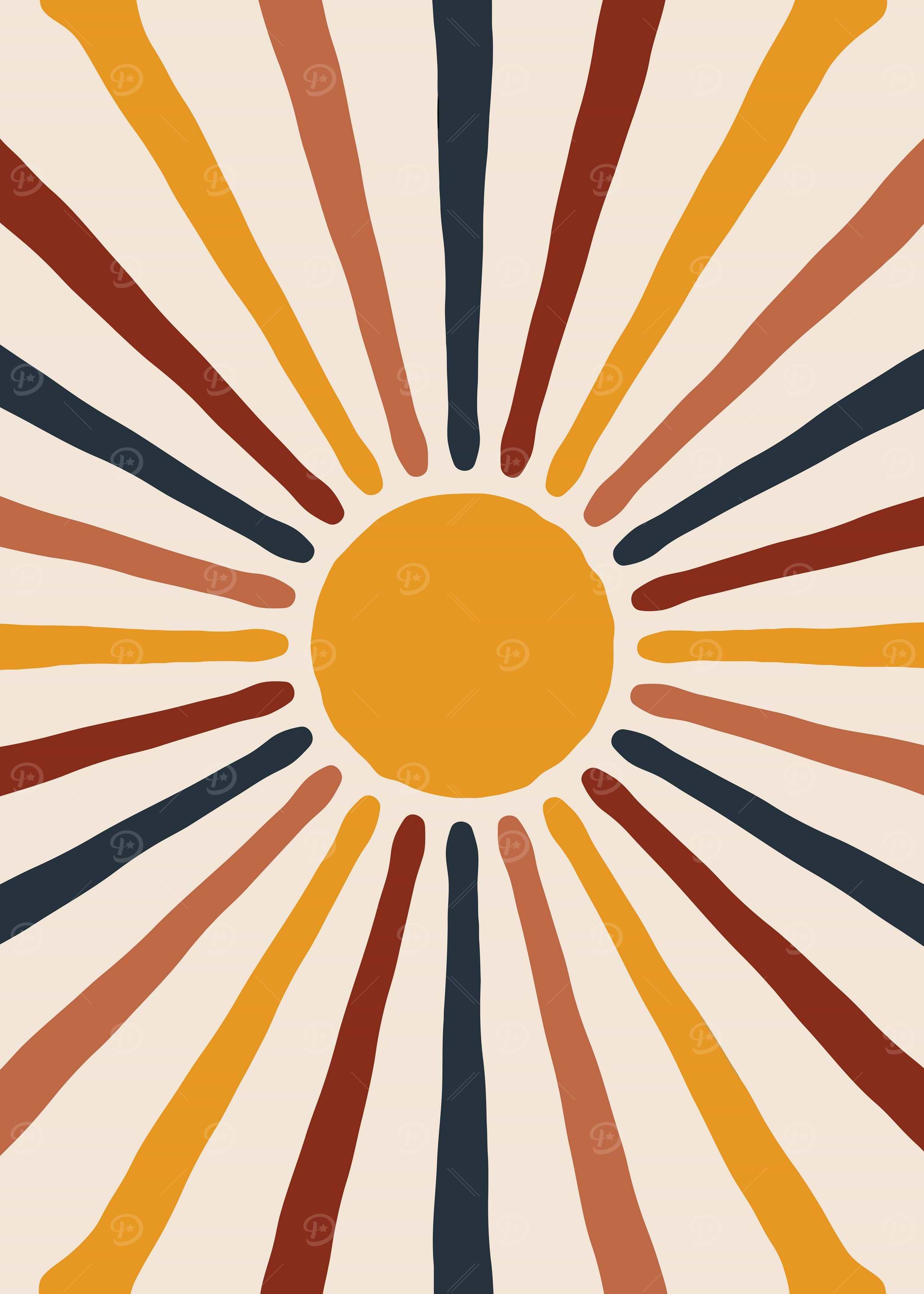 Sunburst Abstract Art