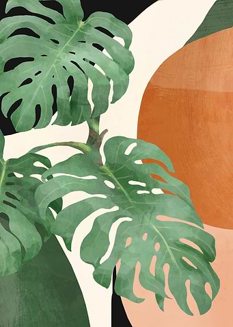 Tropical Leaves- Abstract Art