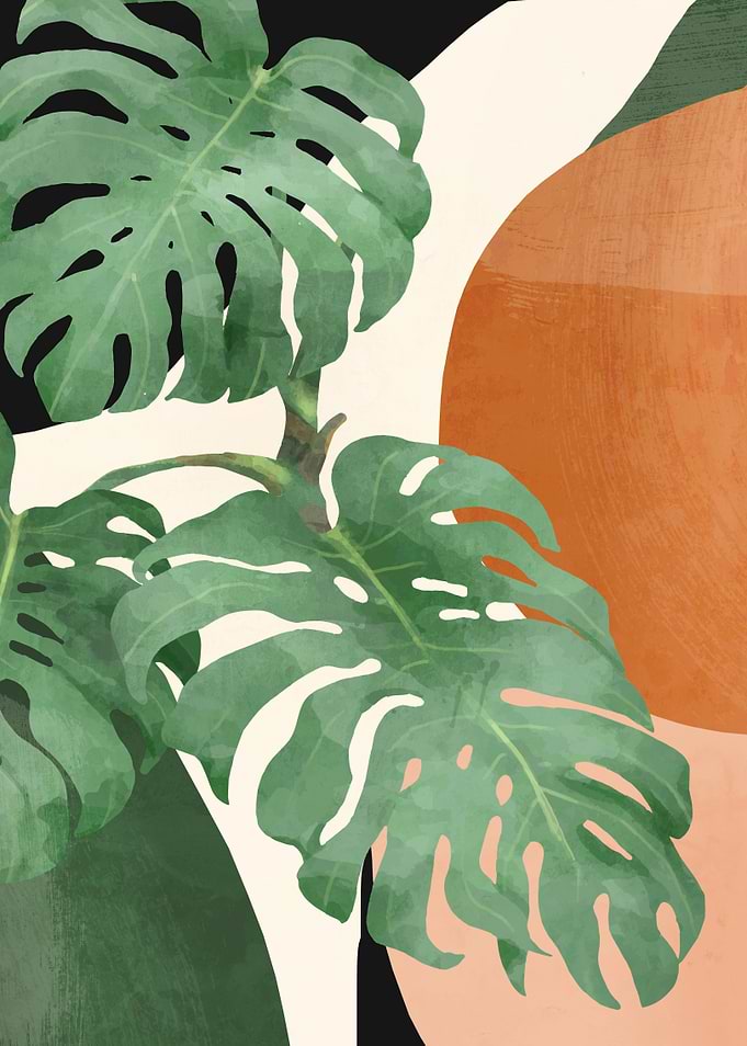 Tropical Leaves- Abstract Art