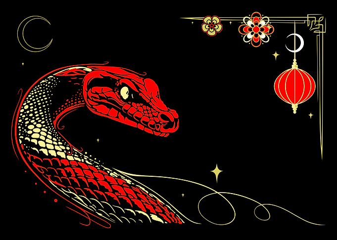 Red Snake Lunar New Year