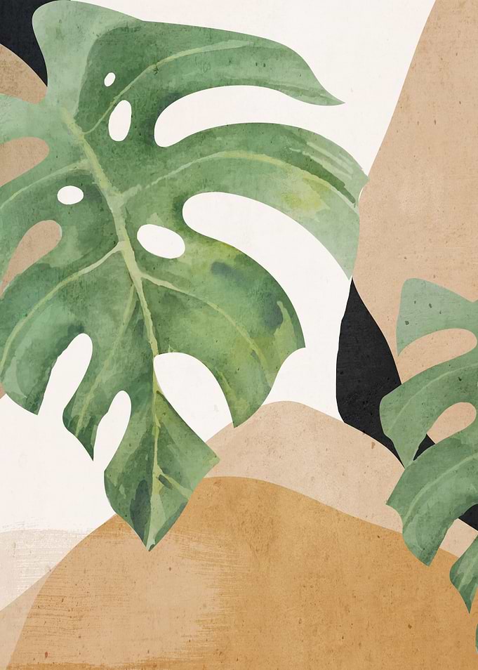 Abstract Art Tropical Leaves 3