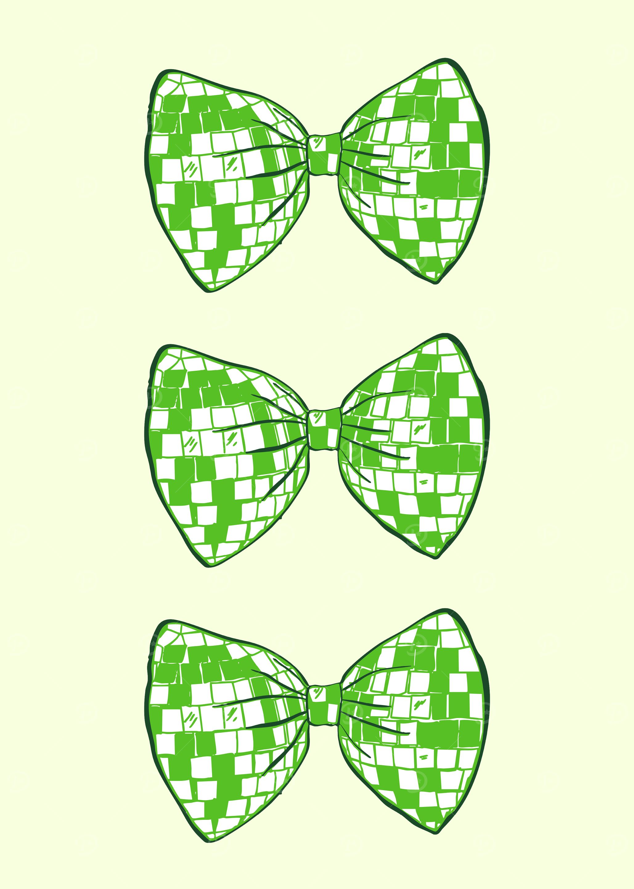 Green Disco Bow Coquette