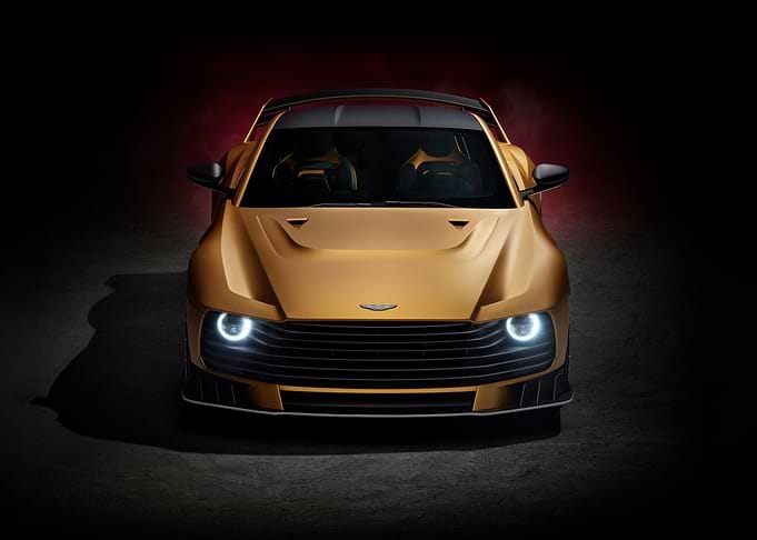 Gold Aston Martin