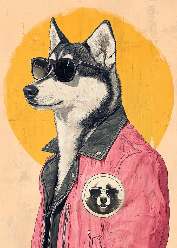 Cool Husky in Sunglasses