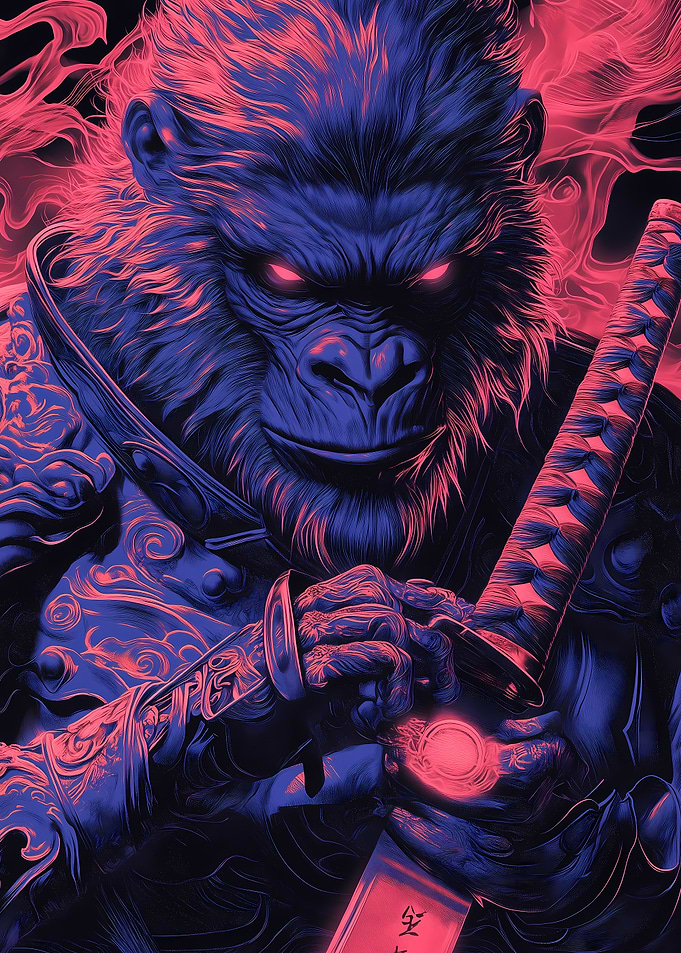 Samurai Ape Gorilla Animal