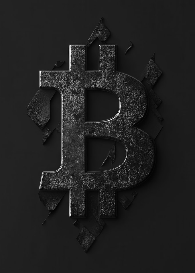 Black Bitcoin Symbol