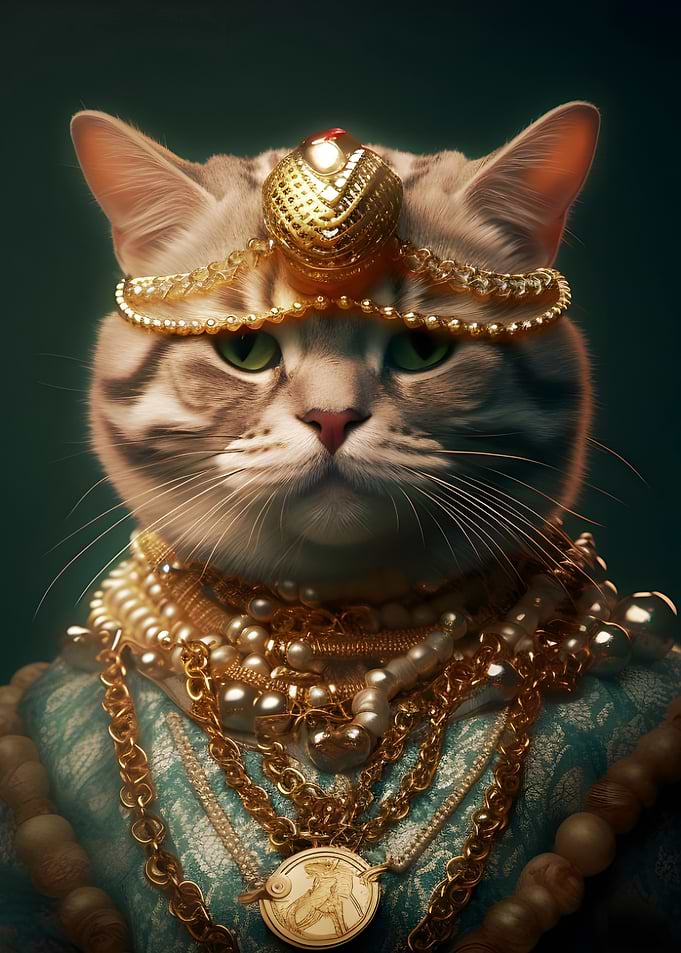 Cat in Royal Attire