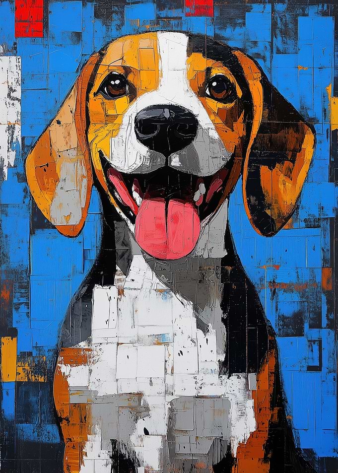 Beagle Portrait Painting