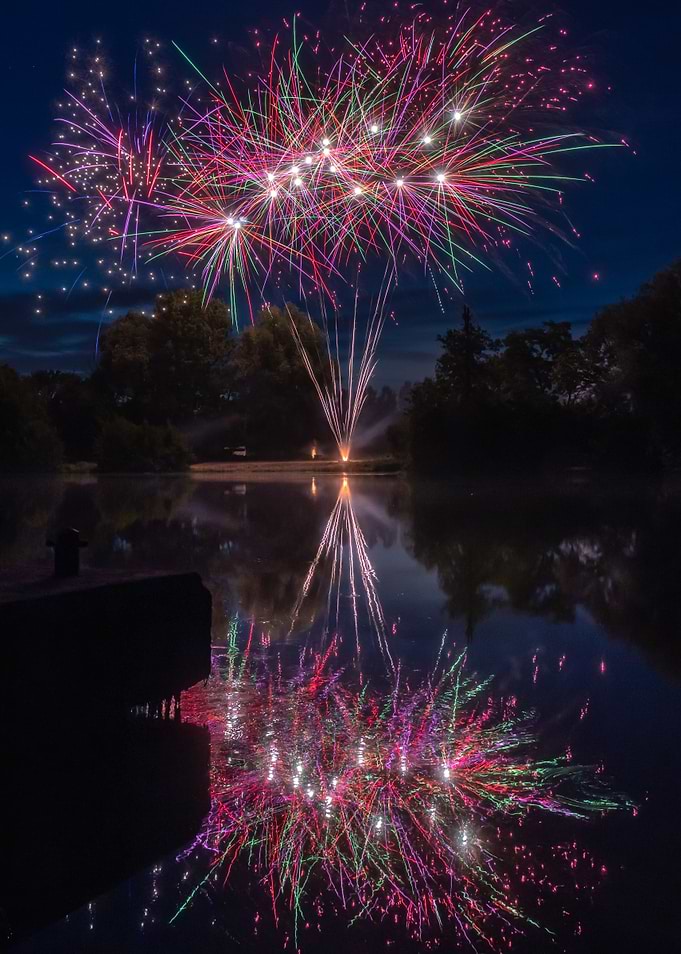 Fireworks Over Water
