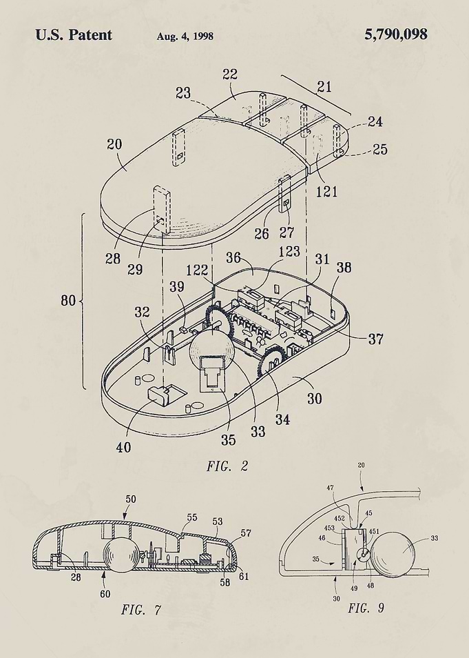 Computer Mouse Patent Diagram