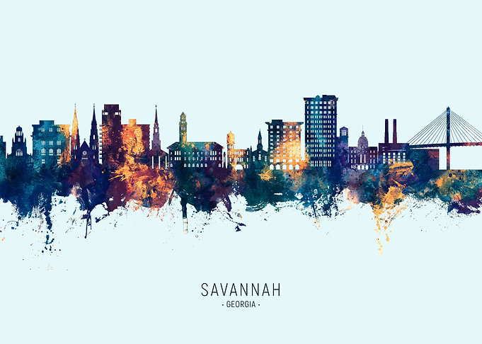 Savannah Skyline Watercolor