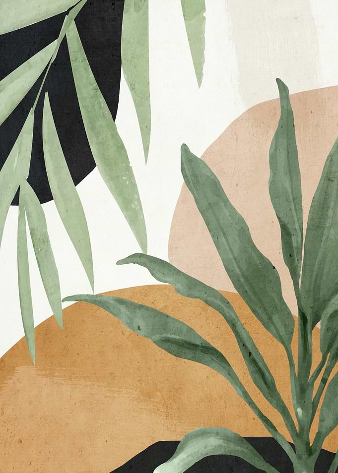 Abstract Art Tropical Leaves 4