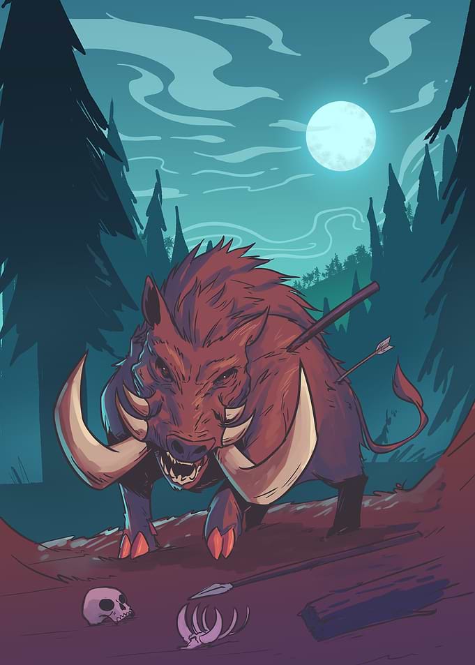 The Calydonian Boar, Atalanta’s Quarry