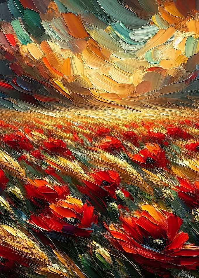 Poppy Field Painting