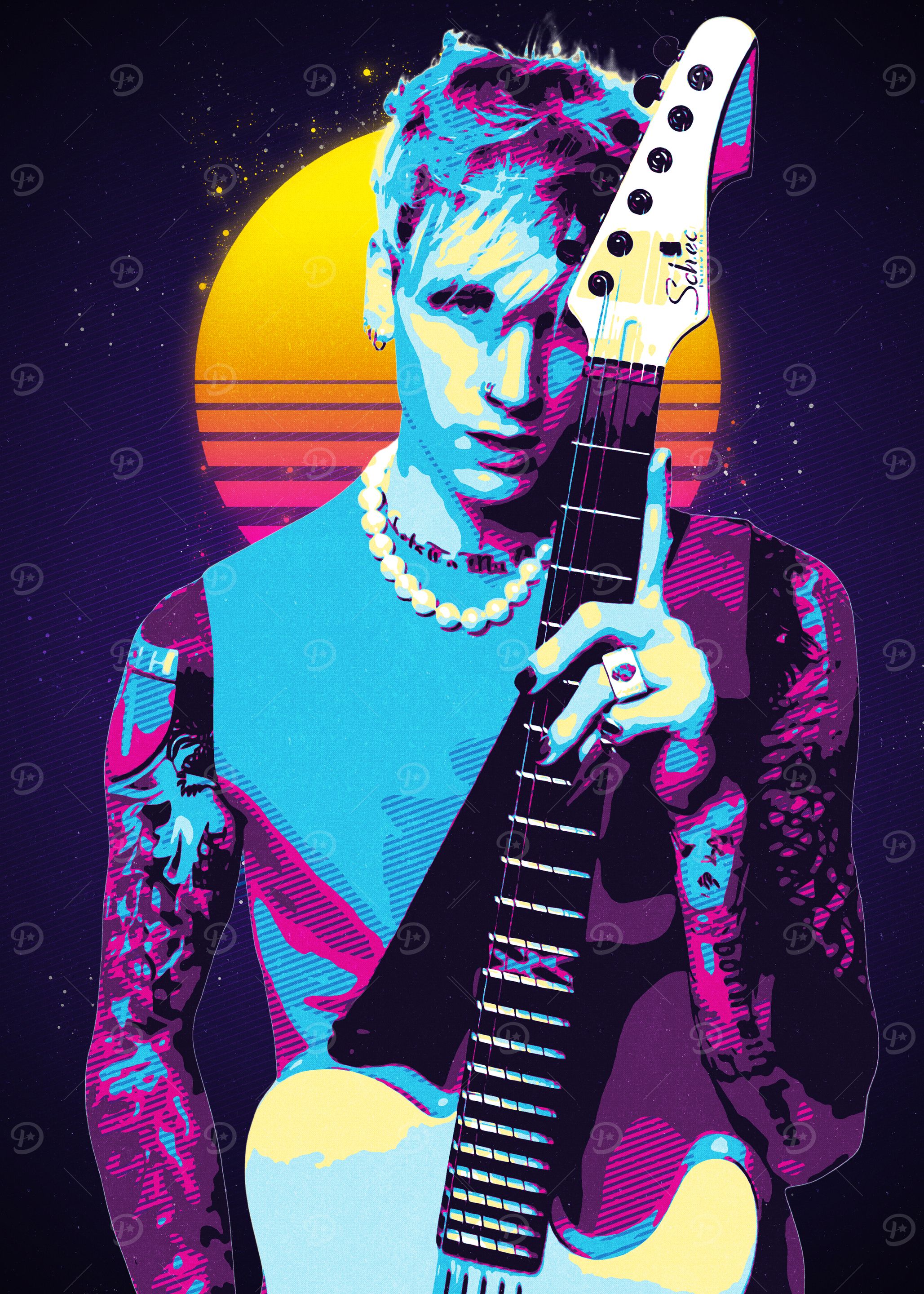 Machine Gun Kelly 80s Retro