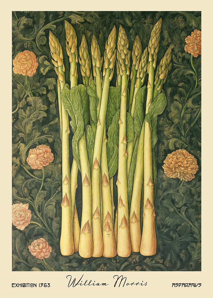 William Morris Asparagus Kitchen