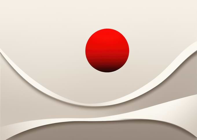 Red Circle Abstract Art
