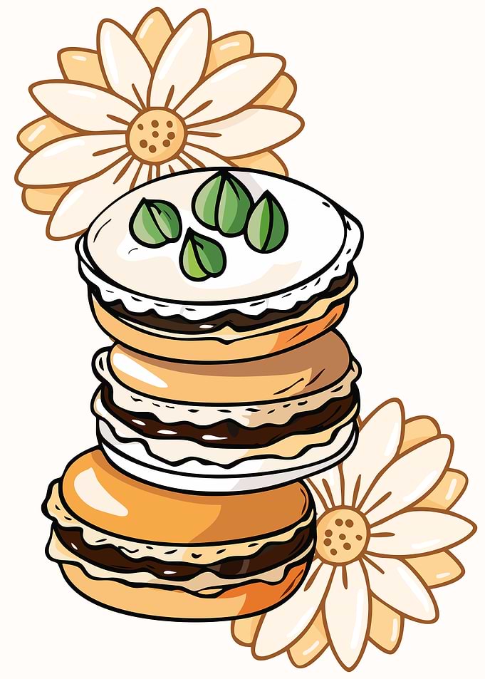 Macarons and Flowers