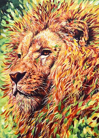 Lion Portrait Painting