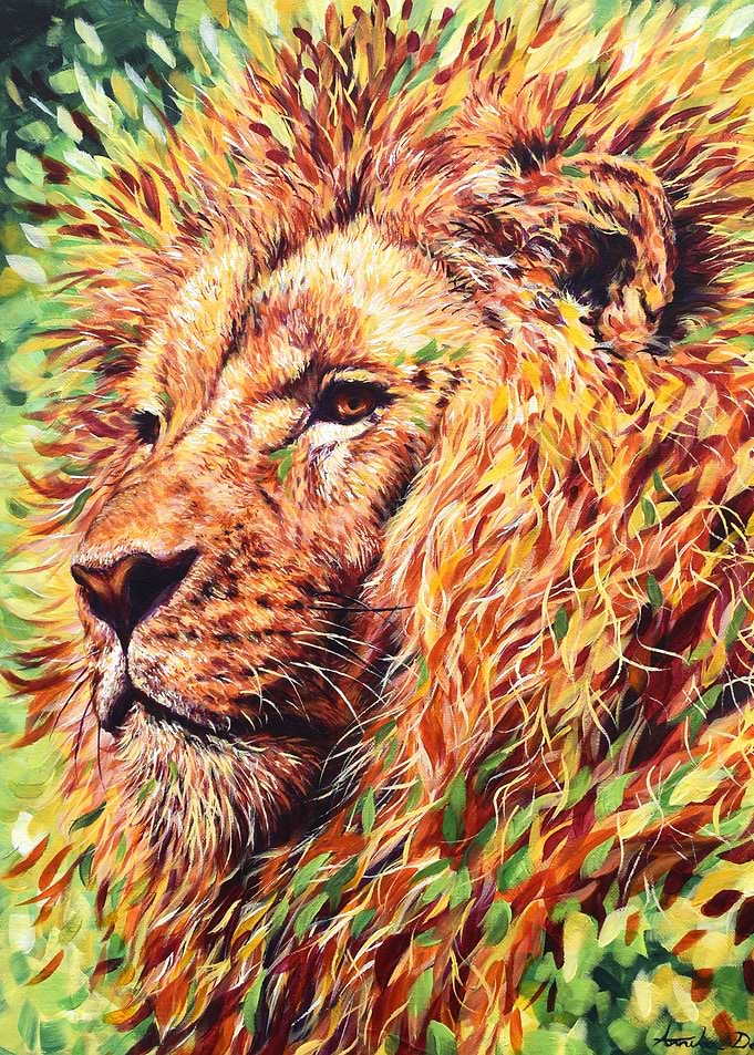 Lion Portrait Painting