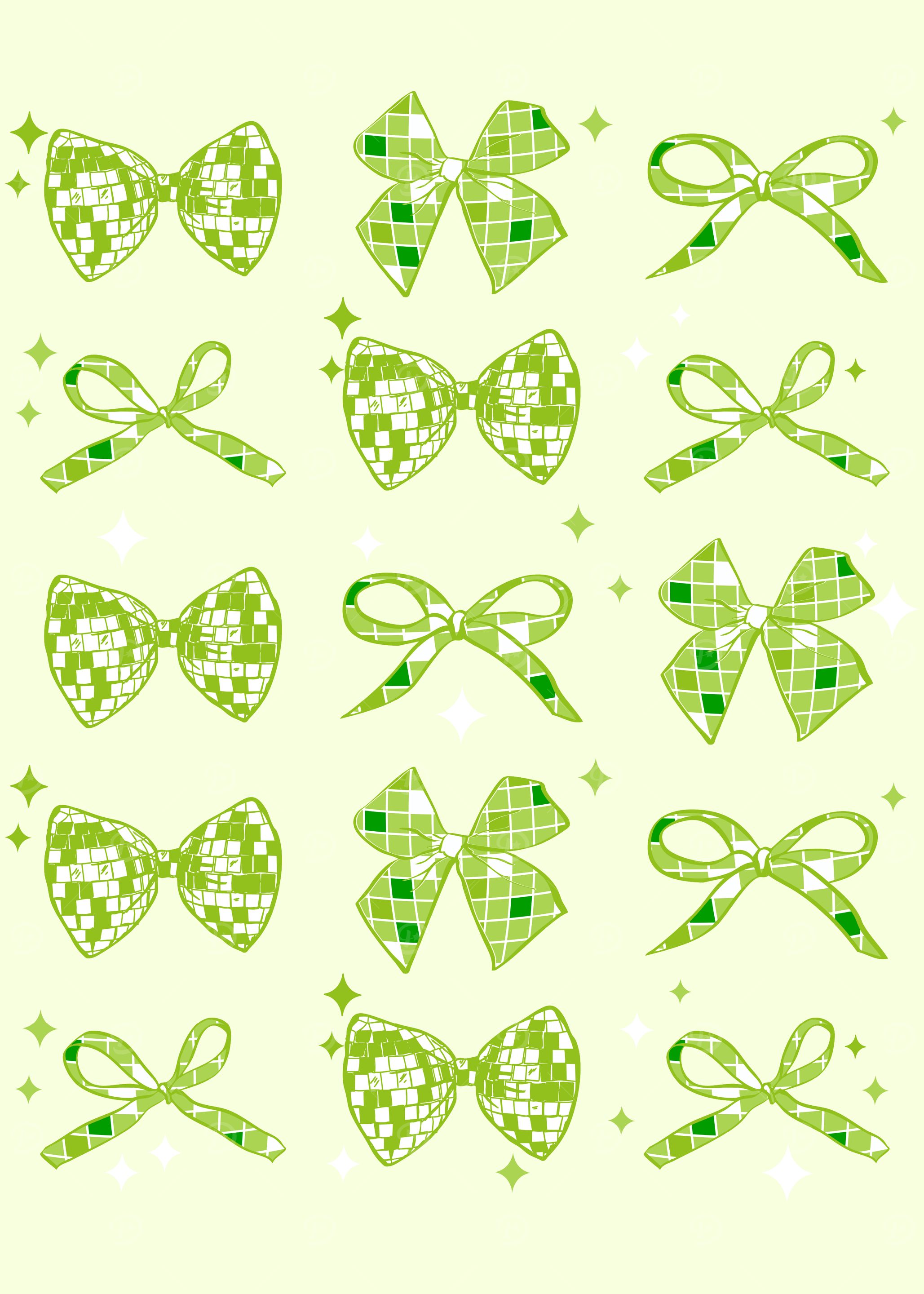 Coquette Green Bows