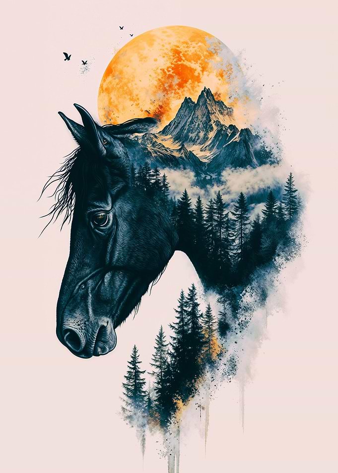 Horse & Mountain Moon